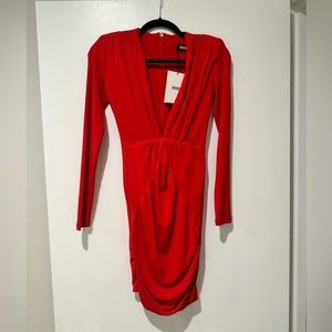 Red Temptation Long Sleeve Mini Dress - Nookie - sz: small - new w/ tags!
